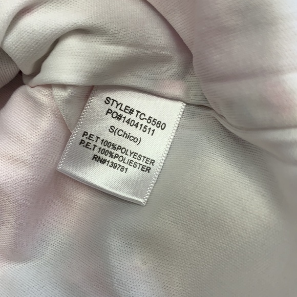 Tea & Cup Sz S Zip Sequin Aztec Tribal Zip Back Top Blouse Bling - Picture 4 of 6